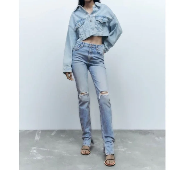 パンツ ZARA EXTREME RIPPED FADED JEANS 06164051427-p.jpg?ts=